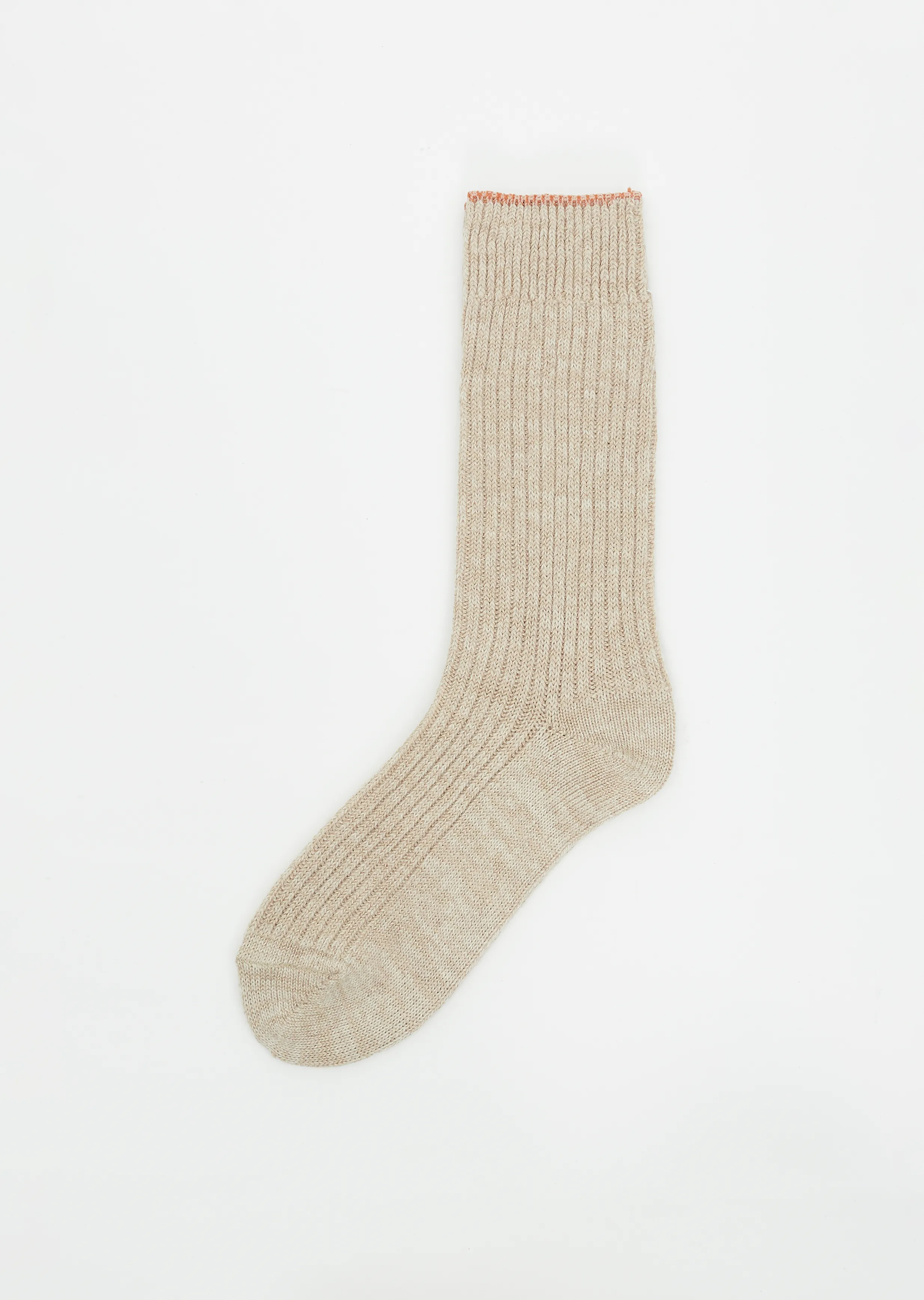 2x1 Rib Socks — Beige