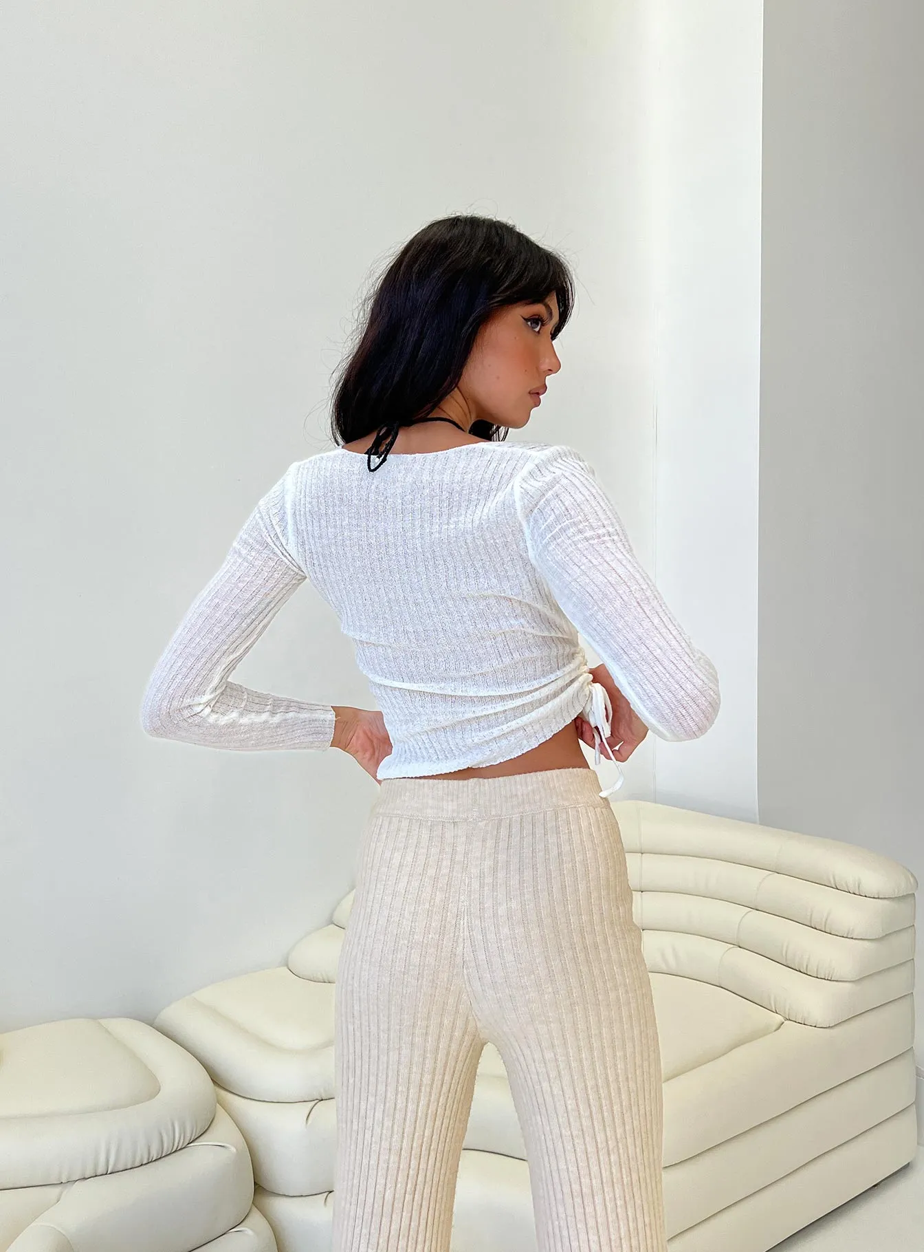 Adriane Long Sleeve Top White