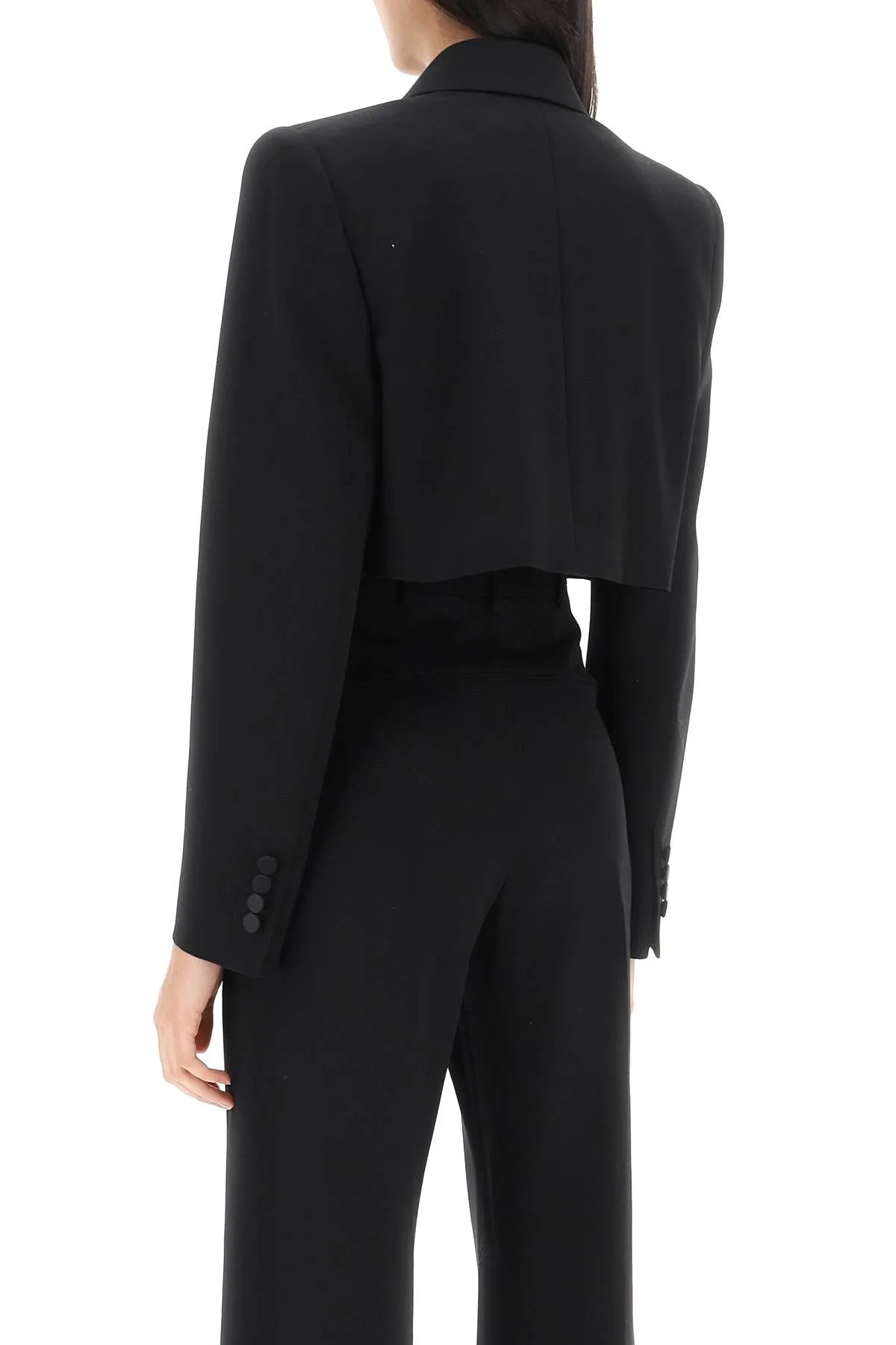 Alexander mcqueen cropped tuxedo jacket