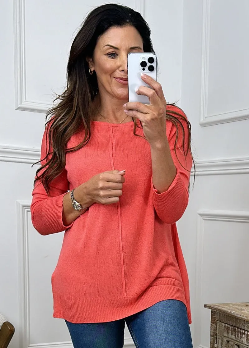 Alina Watermelon Front Seam Pullover