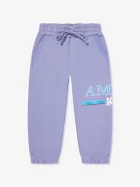 Amiri Kids Bar Logo Joggers in Blue