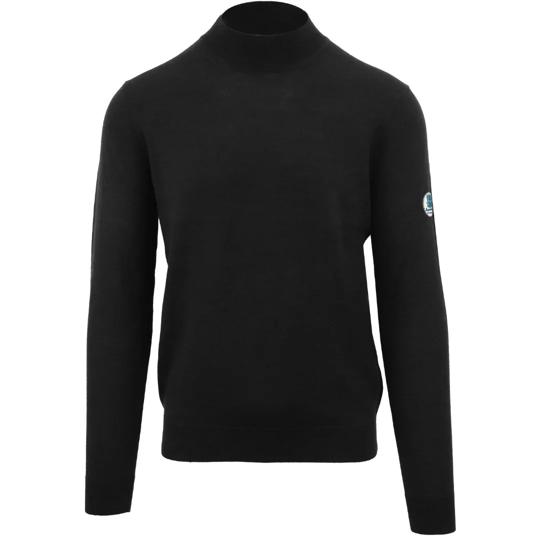 Aquascutum Mock Neck Black Jumper