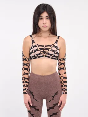 Argyle Long Sleeve Crop Top (SF02O-ONYX)