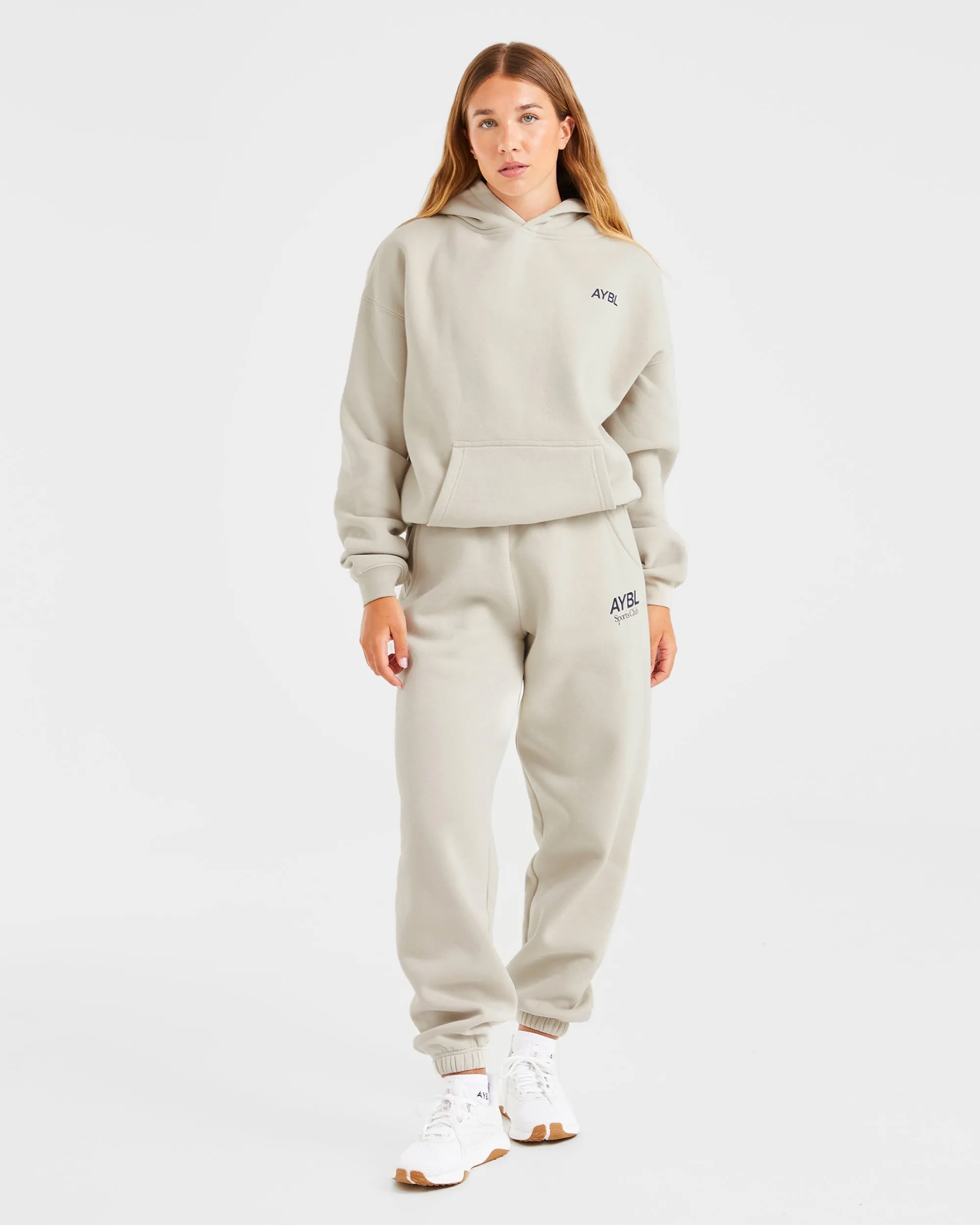 AYBL Sports Club Oversized Joggers - Sand/Navy