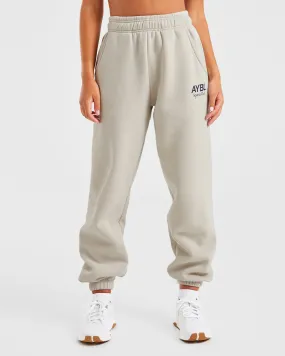 AYBL Sports Club Oversized Joggers - Sand/Navy