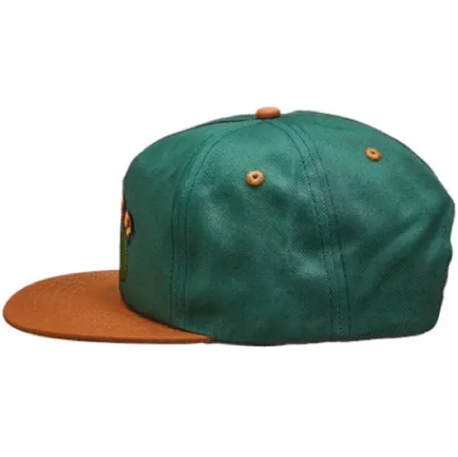 Baker Croc Pot Snapback Hat - Green/Tan