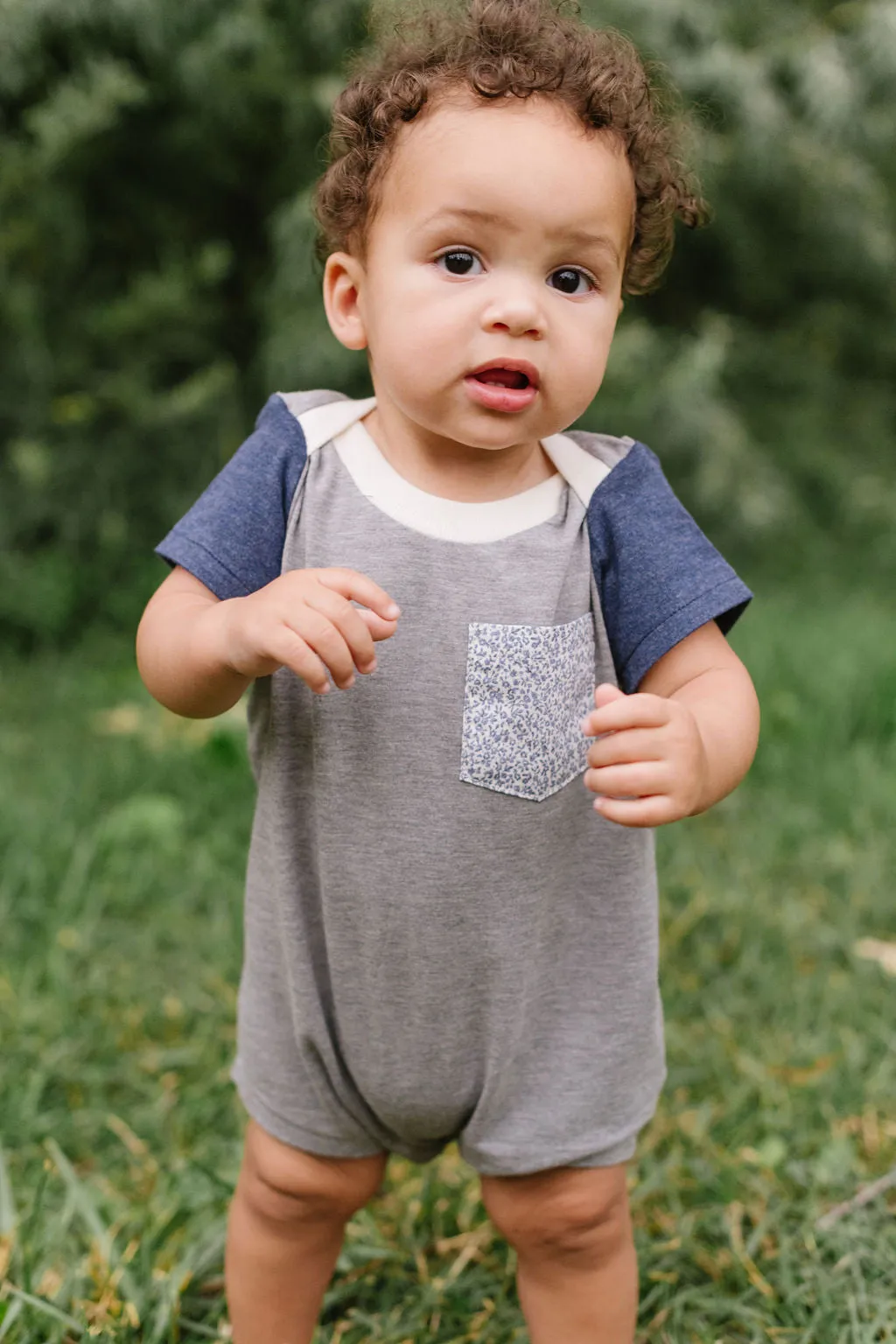 Bamboo Shortall in Stone Inkberry