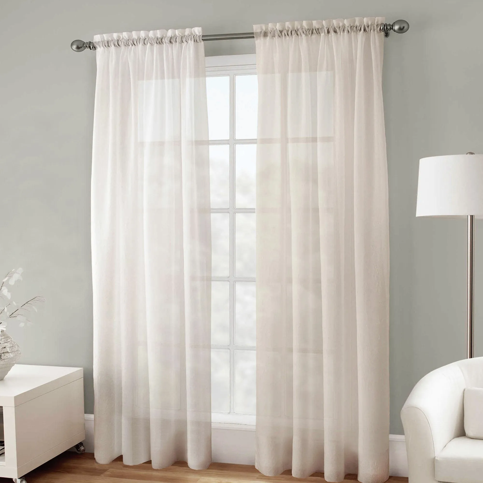 Basic Elegance - Rod Pocket Semi-Sheer Voile Panel