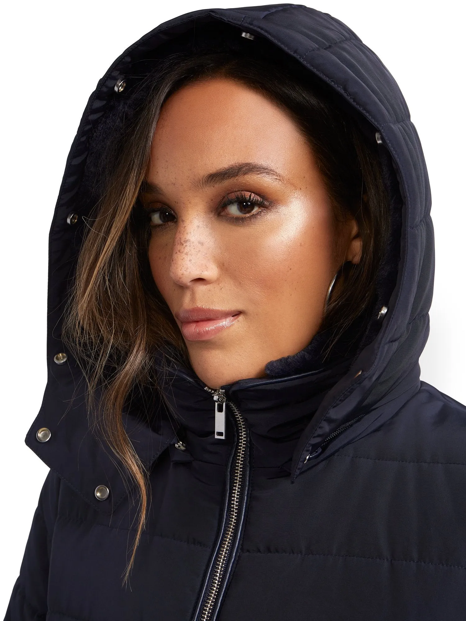 Belted & Hooded Puffer Jacket