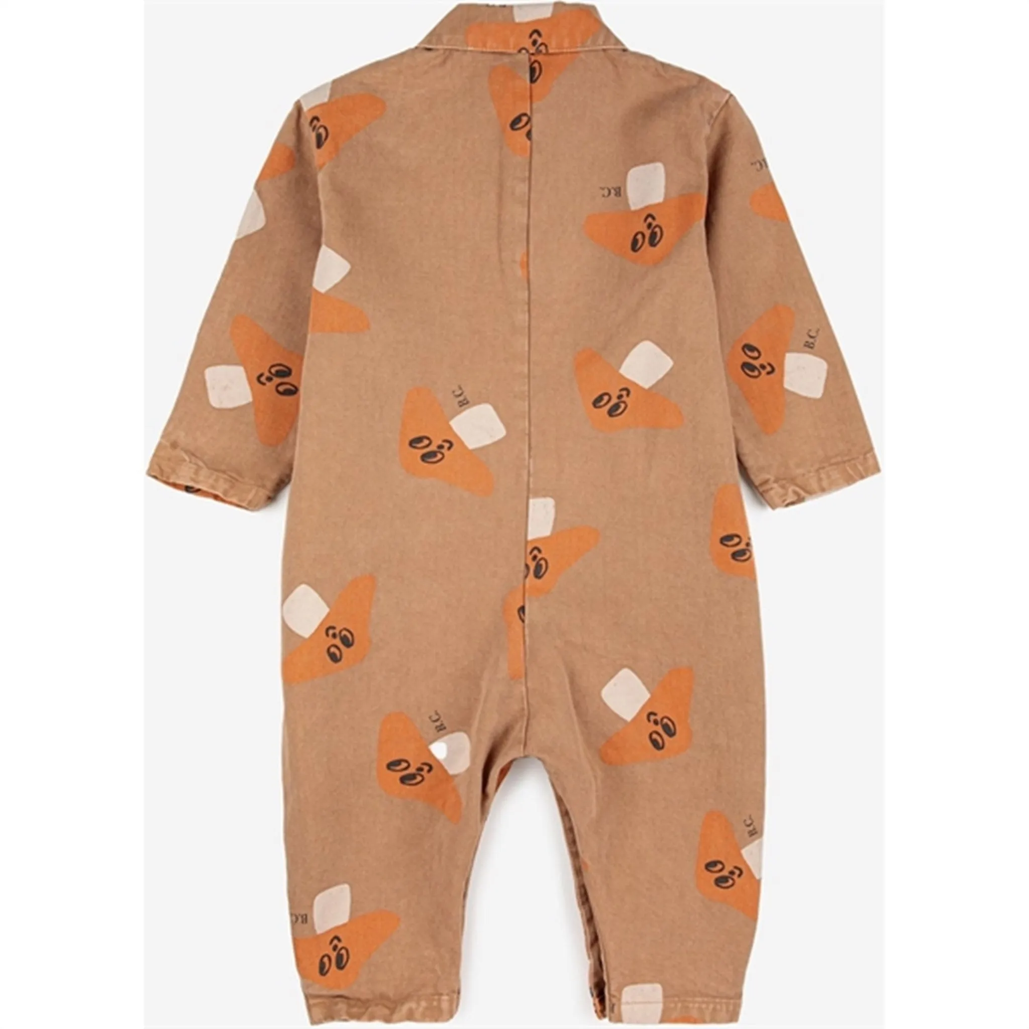 Bobo Choses Brown Mr. Mushroom Woven Overall AOP