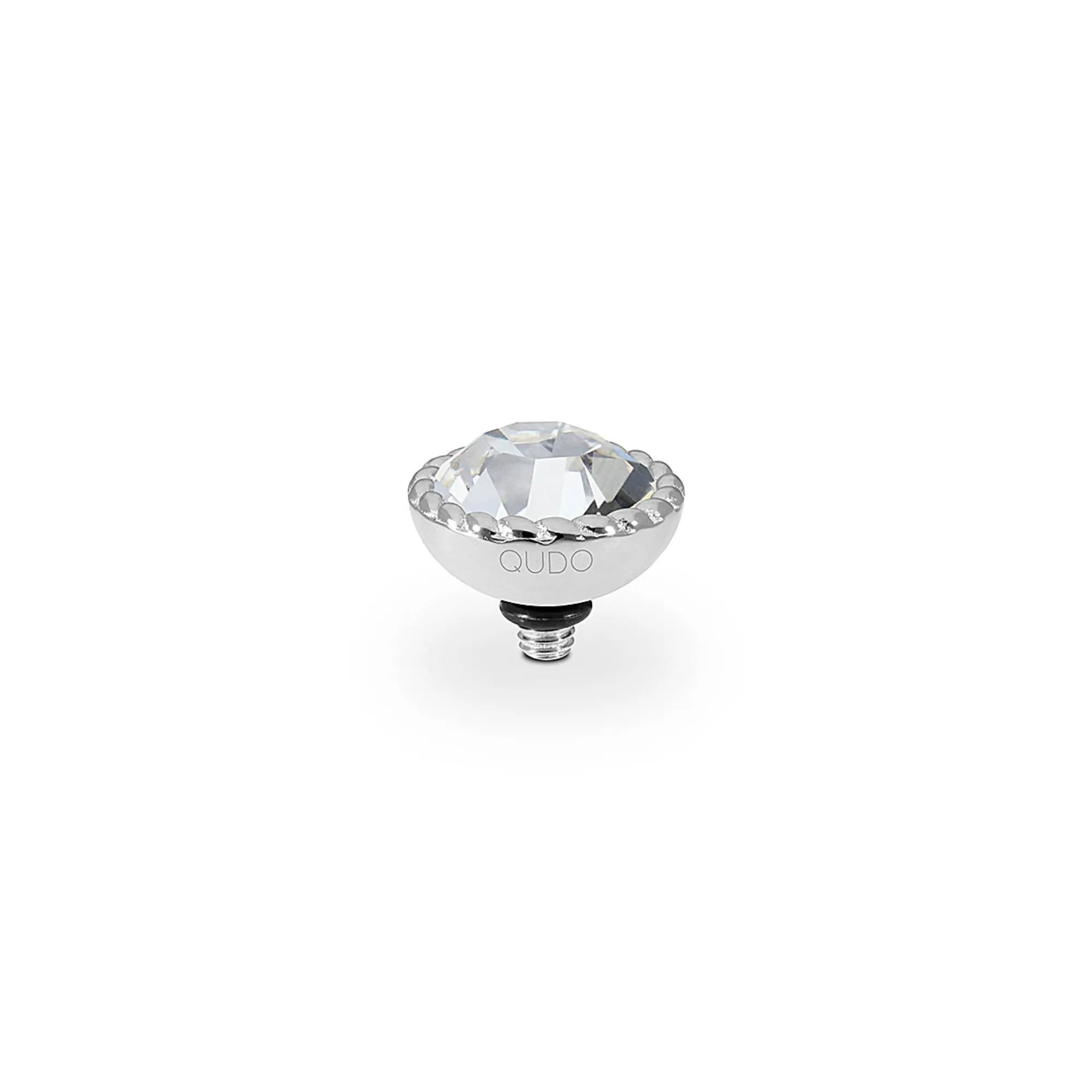 Bocconi Silver and Clear Crystal Ring Gem Top 11mm