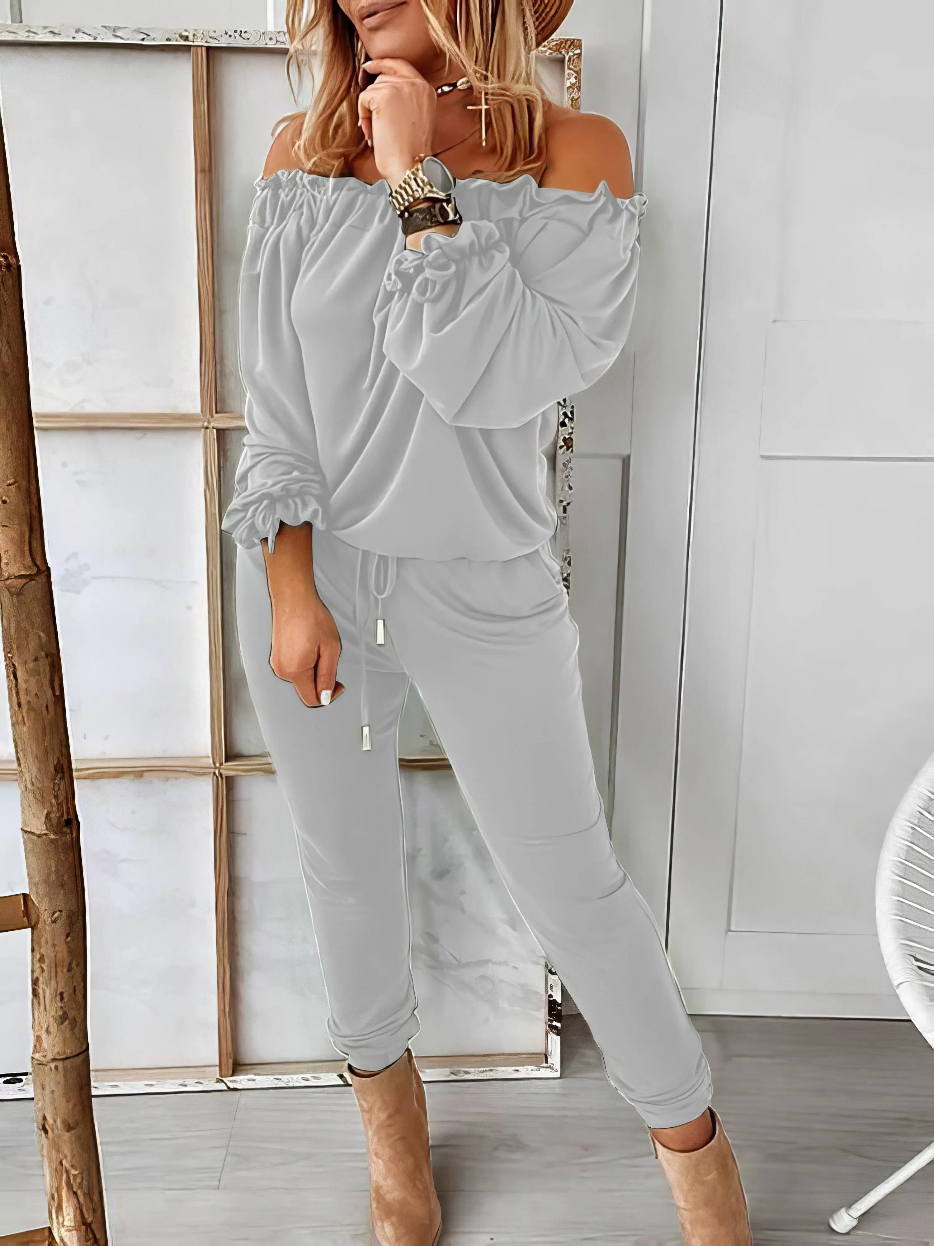 Bohemian Off-shoulder Jumpsuit