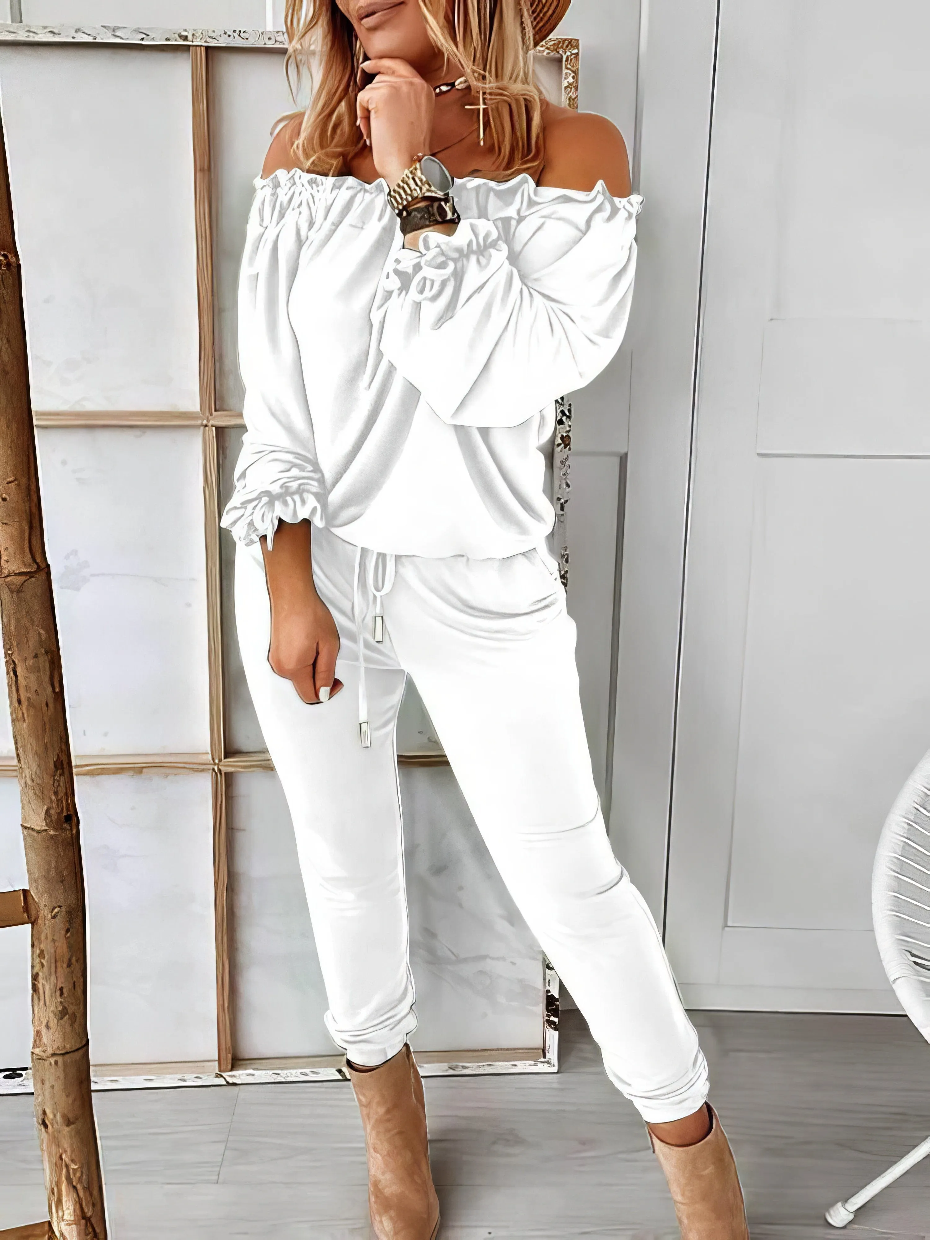 Bohemian Off-shoulder Jumpsuit