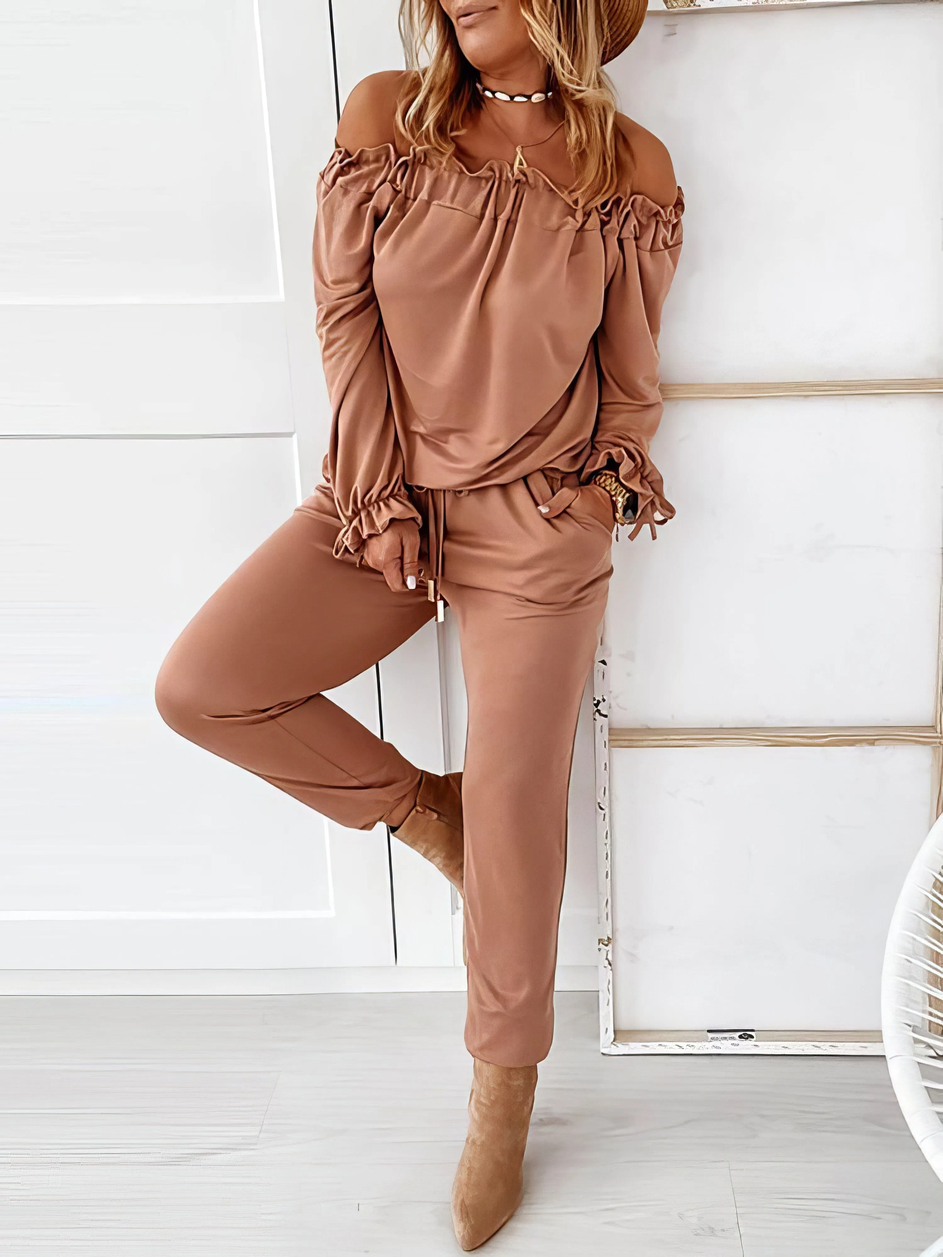 Bohemian Off-shoulder Jumpsuit