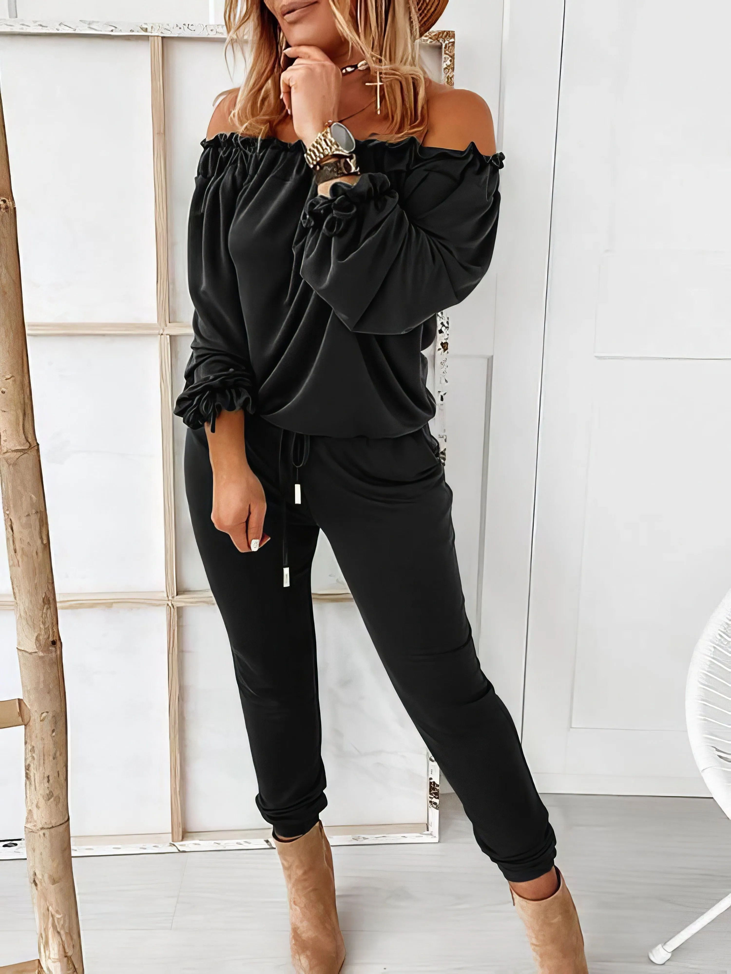 Bohemian Off-shoulder Jumpsuit