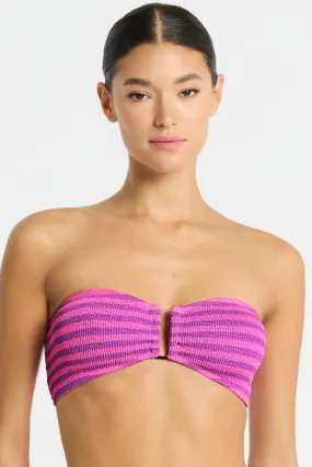 Bond-eye Blake Bandeau - Cerise Stripe