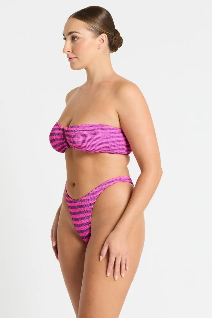 Bond-eye Blake Bandeau - Cerise Stripe