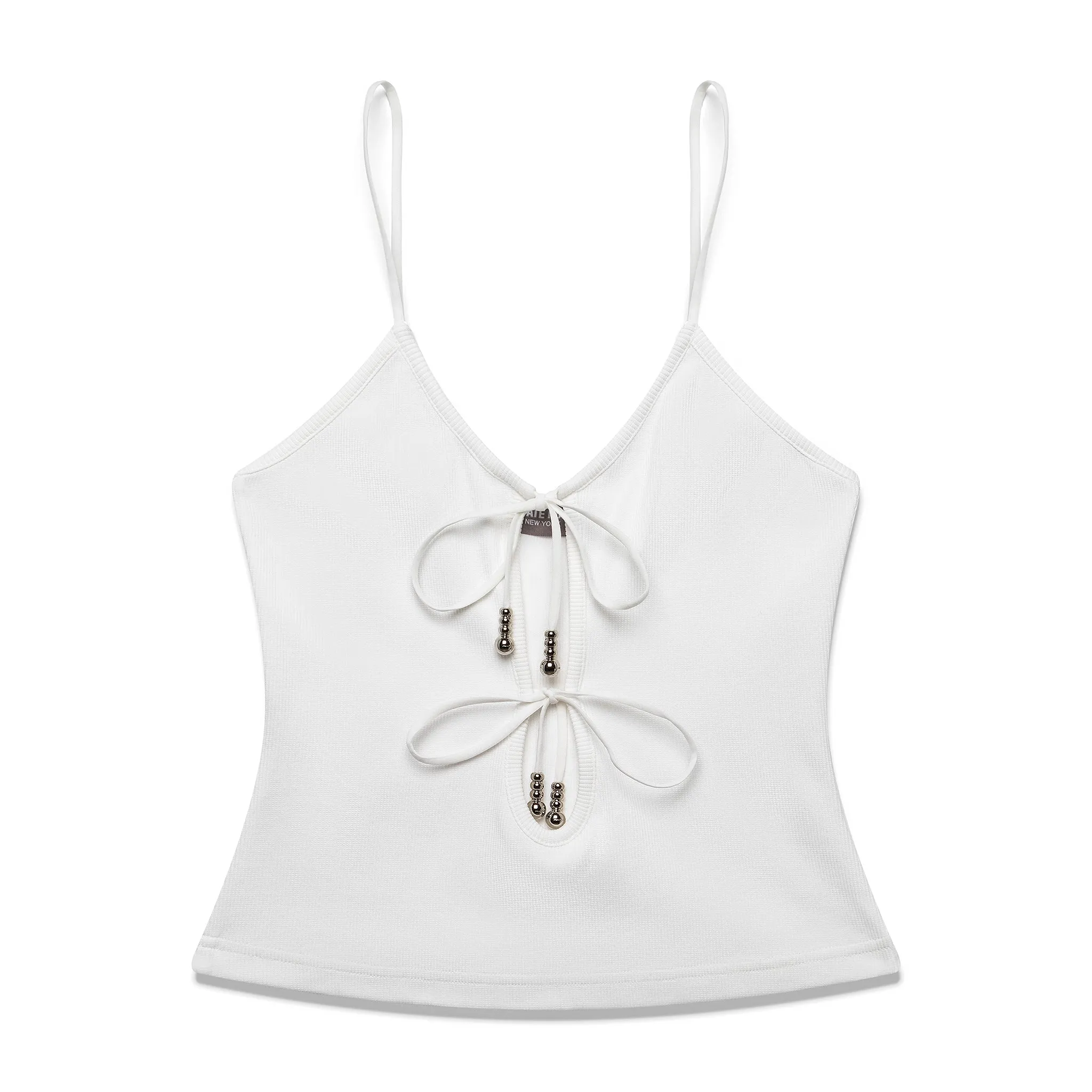 Bow Knots Tank Top - White