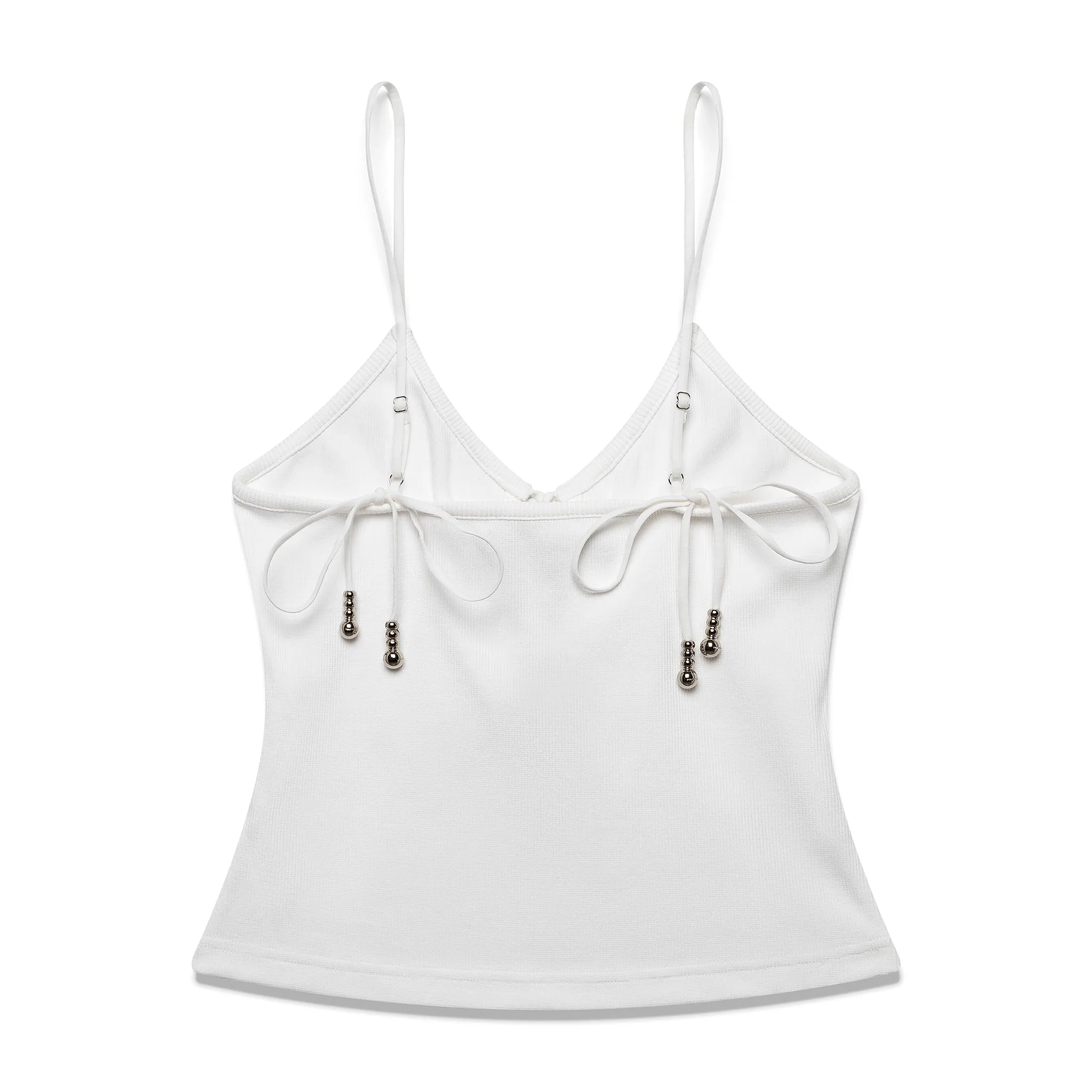 Bow Knots Tank Top - White