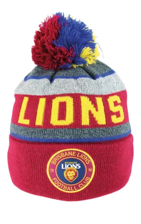 Brisbane Lions Tundra Pom Pom Beanie