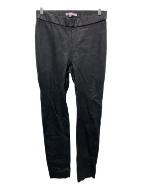 Calypso Size Medium Black Lamb leather High Rise Elastic Waist Paneled Pants