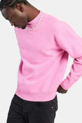 Cernucci Knitted Crew Neck Sweater - Pink