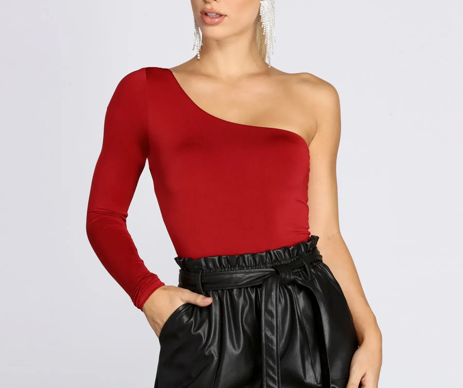 Chic Vibes One Shoulder Bodysuit