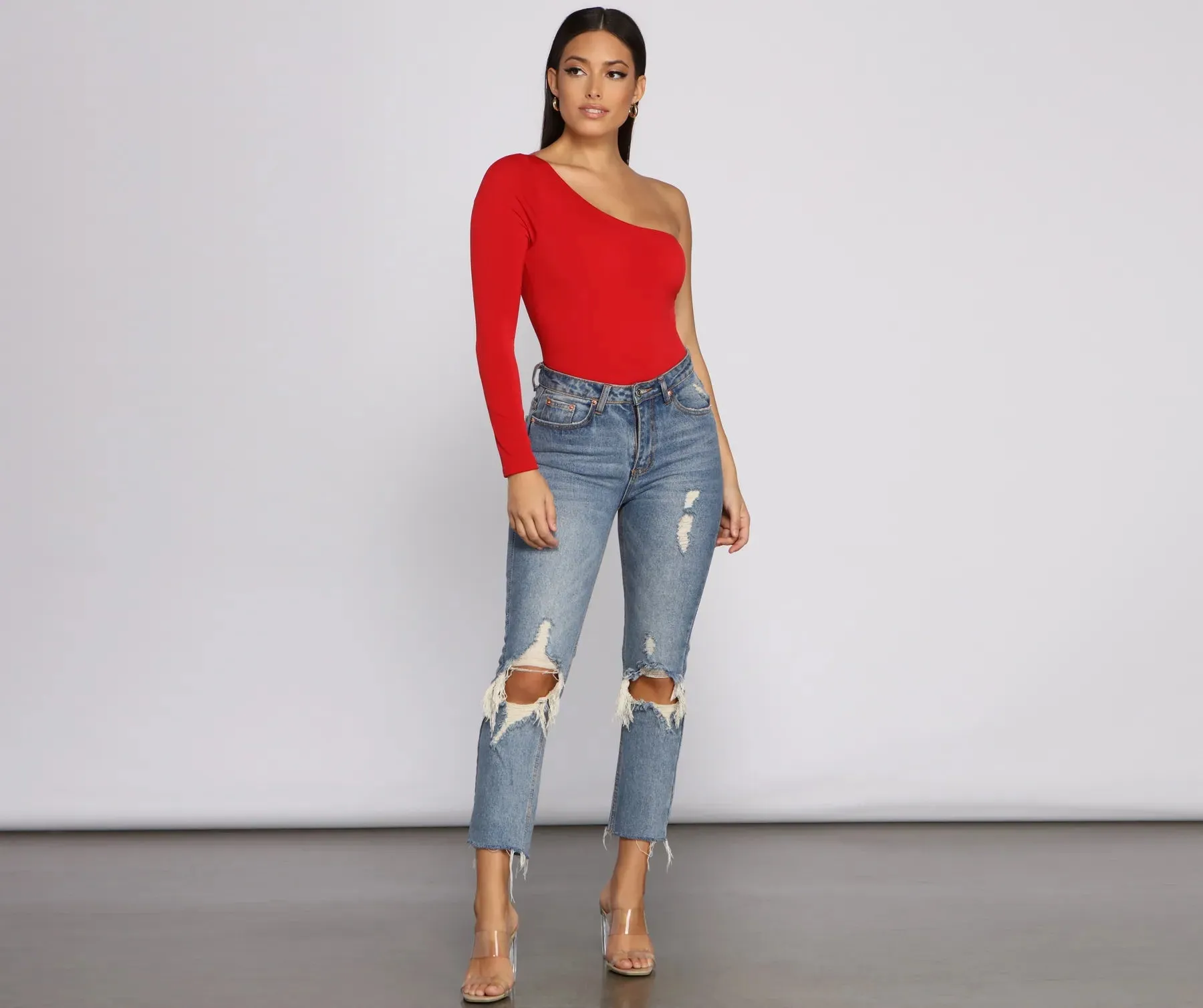 Chic Vibes One Shoulder Bodysuit