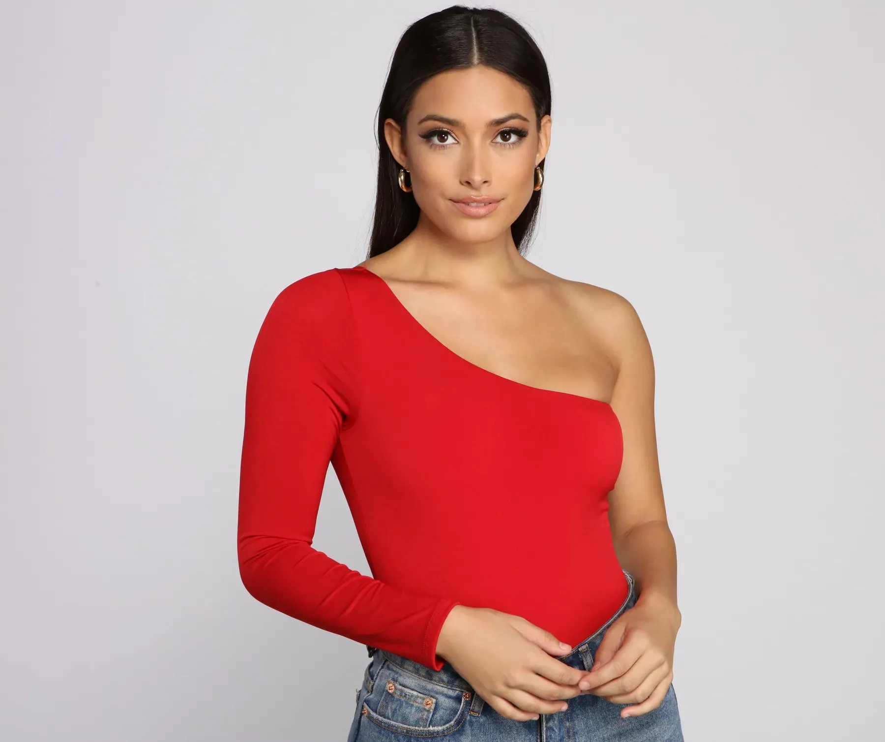 Chic Vibes One Shoulder Bodysuit