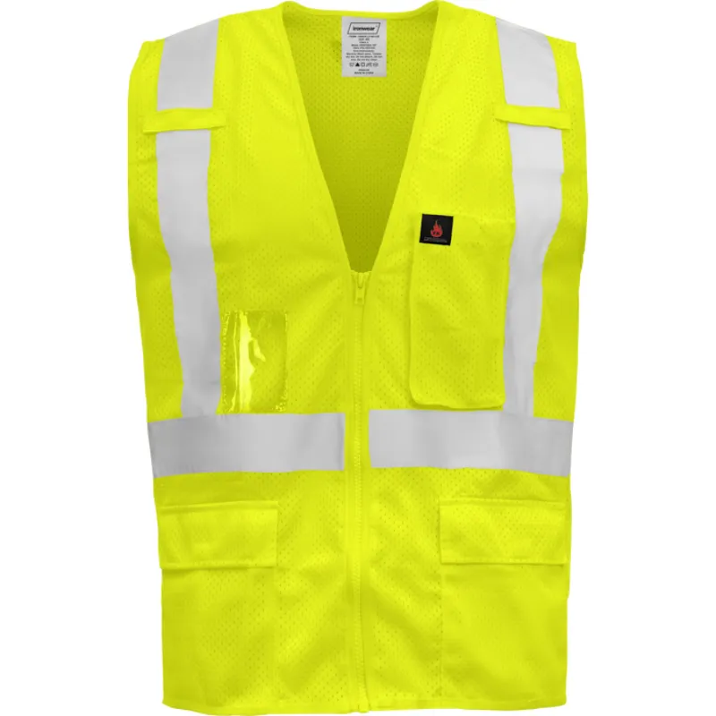 Class 2 Flame Retardant Reflective Vest with Zipper Front