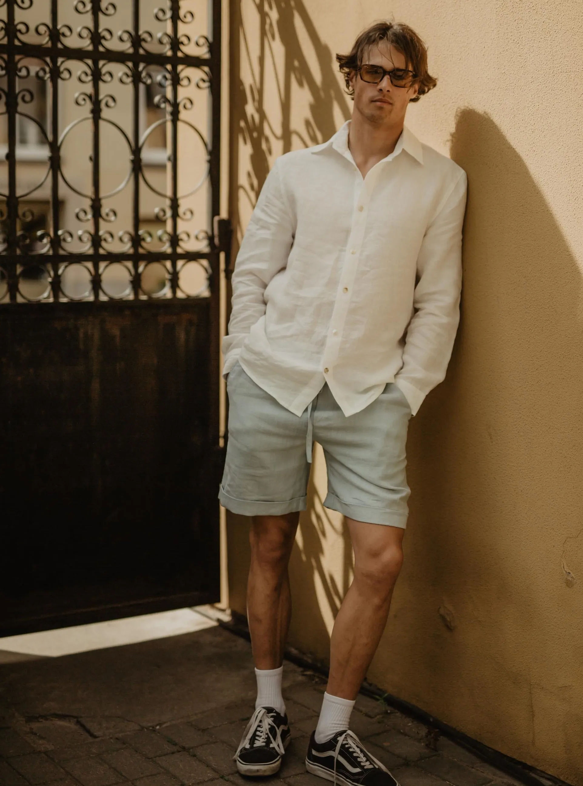 Classic linen shirt HECTOR - White