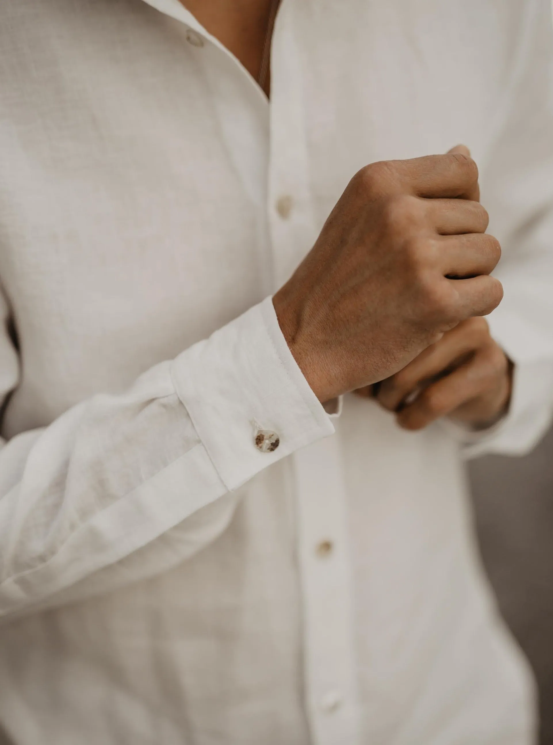 Classic linen shirt HECTOR - White