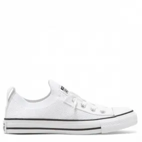 CONVERSE WOMEN'S CHUCK TAYLOR ALL STAR SHORELINE KNIT SLIP LOW TOP WHITE SHOE