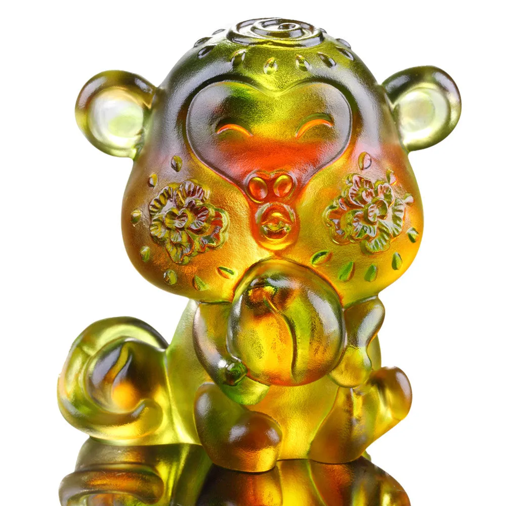 Crystal Zodiac, Animal, Year of the Monkey, Little Saint (Amber/Green)