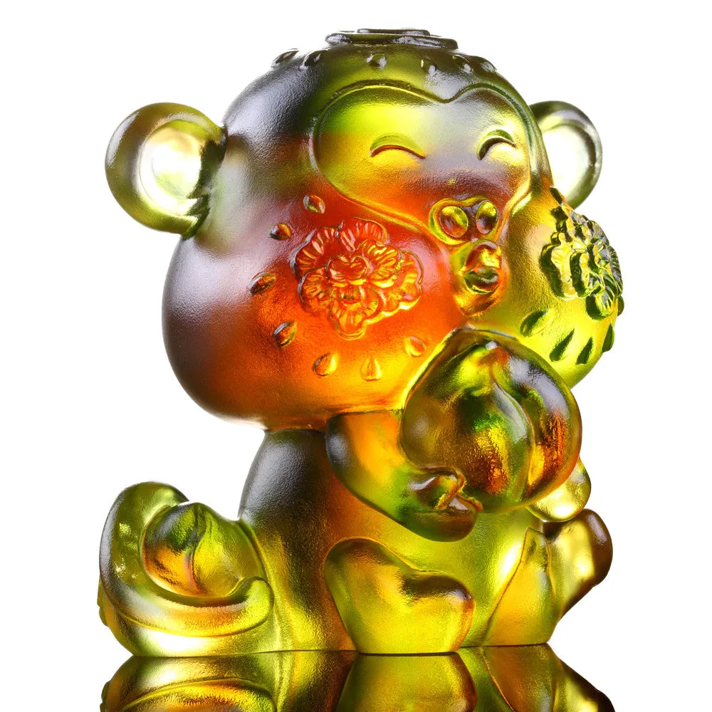 Crystal Zodiac, Animal, Year of the Monkey, Little Saint (Amber/Green)