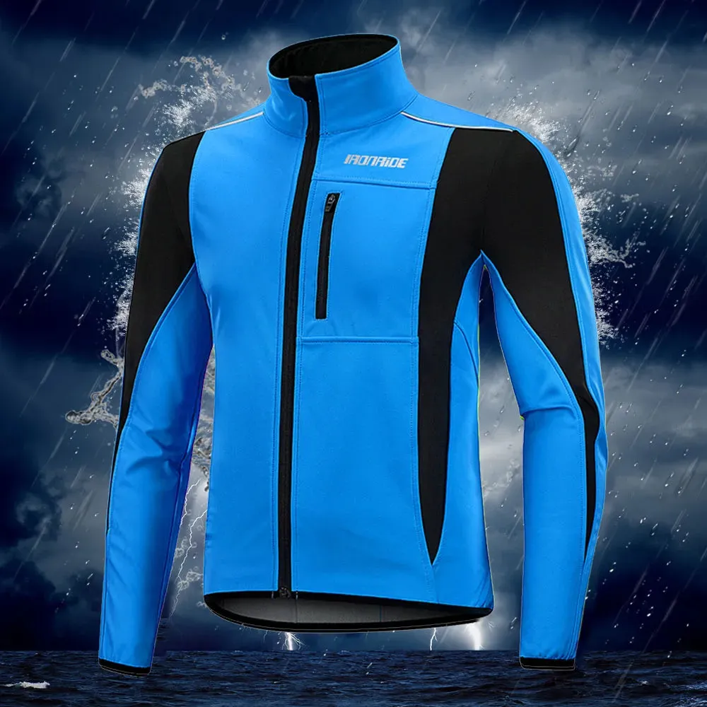 Cycling Jacket Up Thermal Fleece MTB Windproof Cycling Jersey Bicycle MTB Road Bike Clothing Windproof Long sleeves Jersey Coat