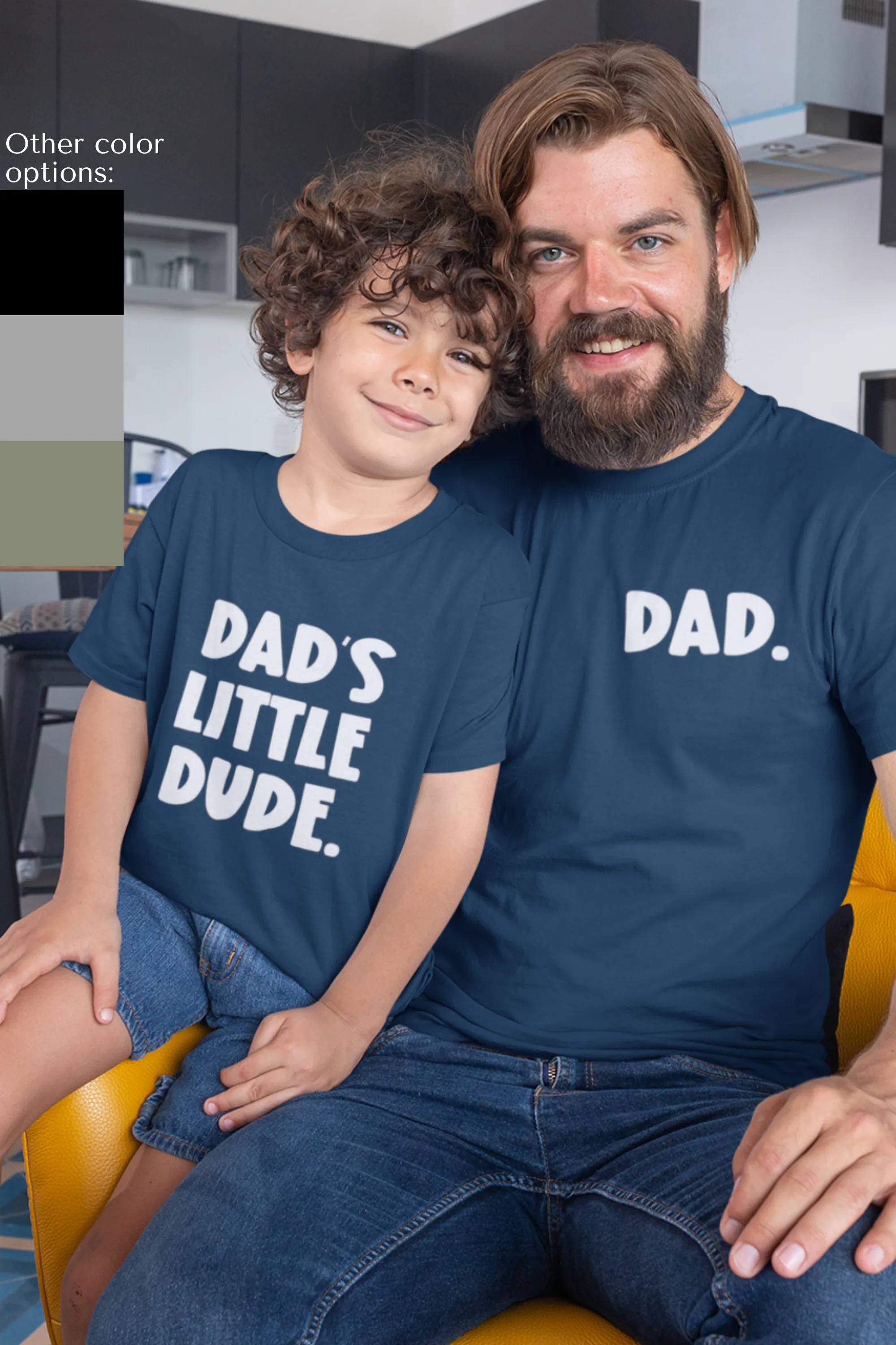 Dad & Dad's Little Dude Matching T-Shirt Set