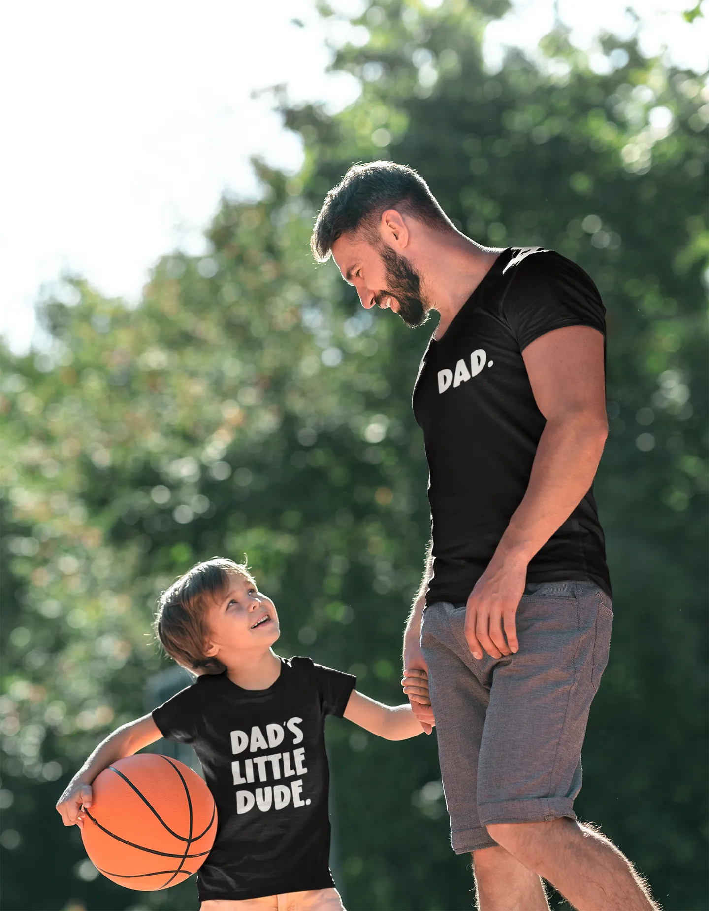 Dad & Dad's Little Dude Matching T-Shirt Set