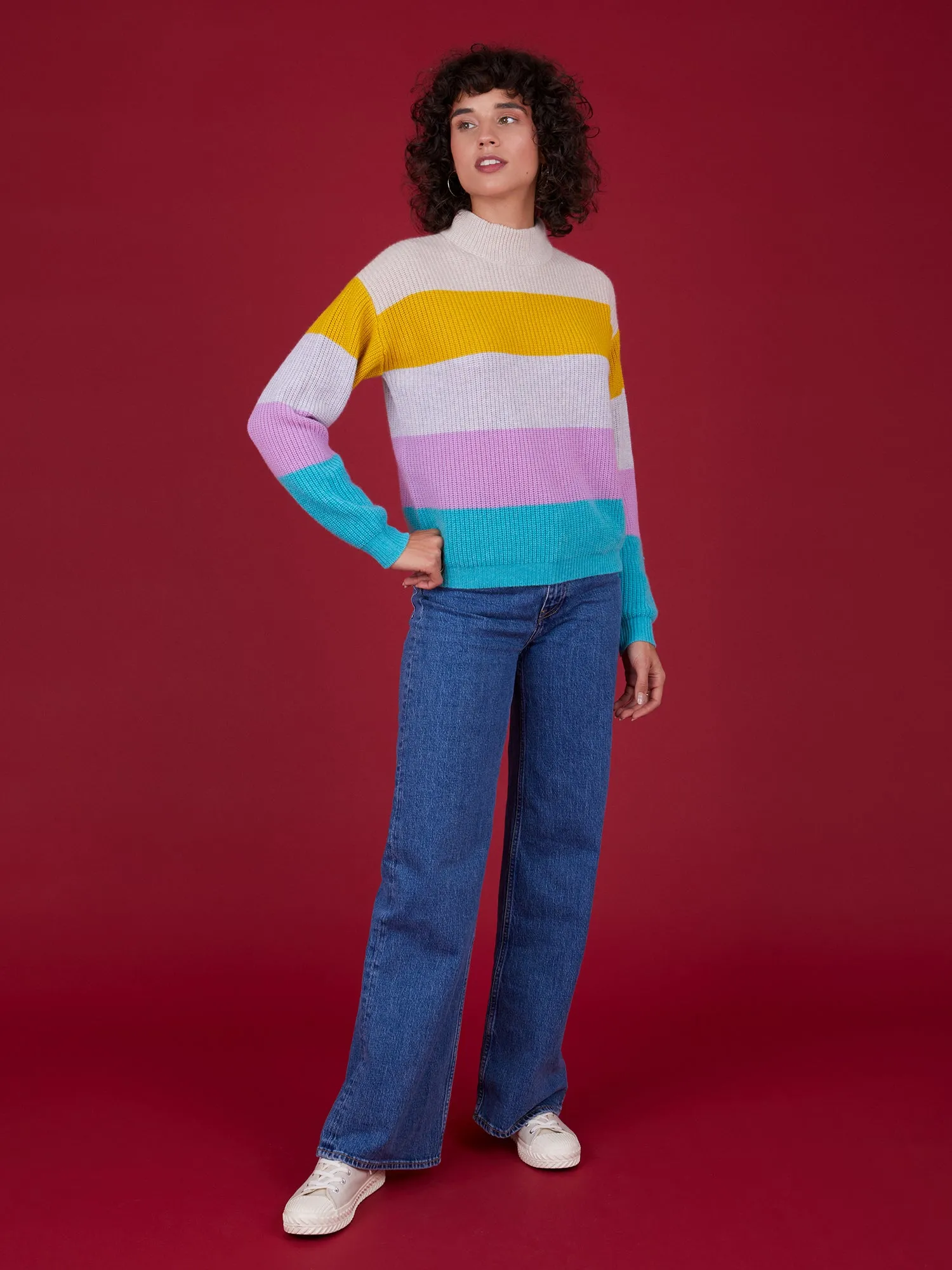 Darcie Cashmere Jumper Multi Stripe