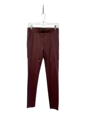 David Lerner Size S Merlot Polyurethane Blend High Rise Elastic Waist Pants