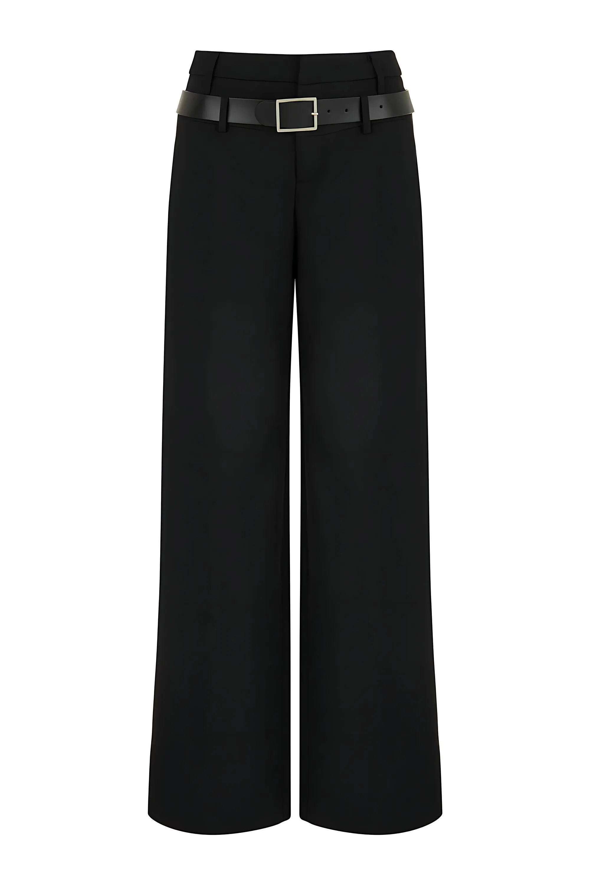 Double Waist Belted Pants