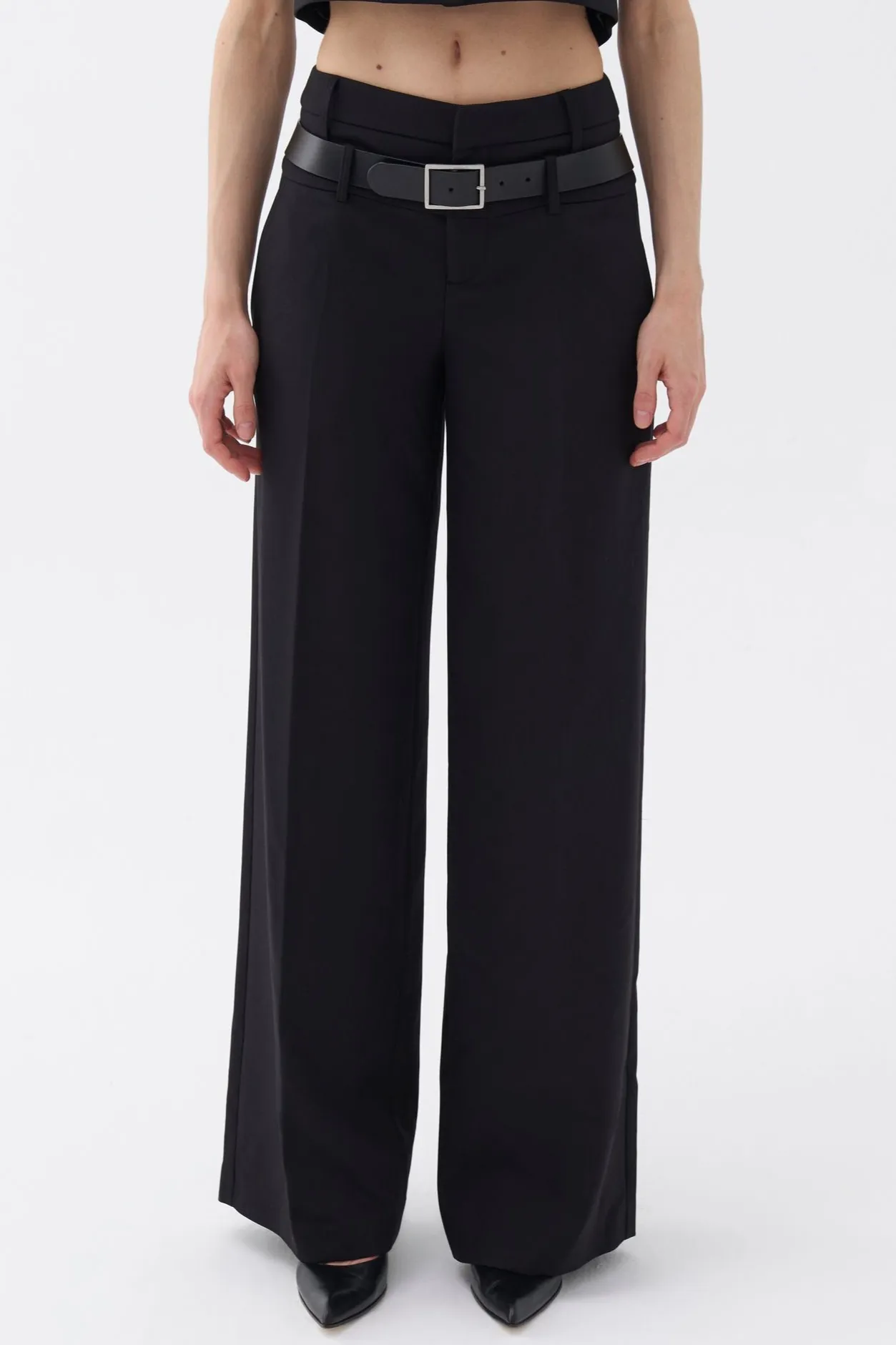 Double Waist Belted Pants