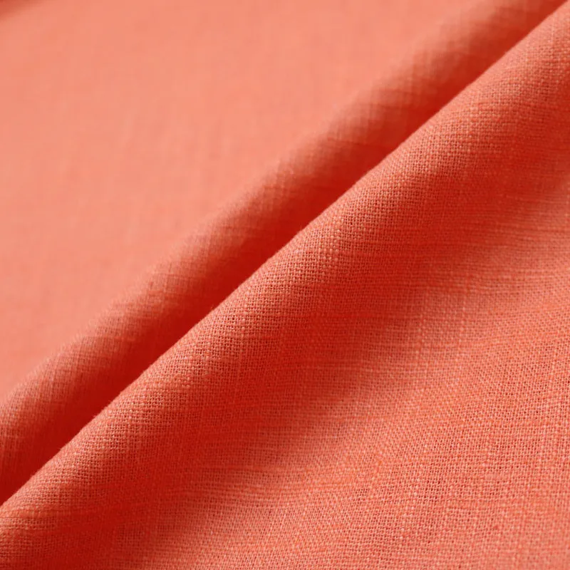 Dressmaking Washed Linen Handle - Zesty Orange