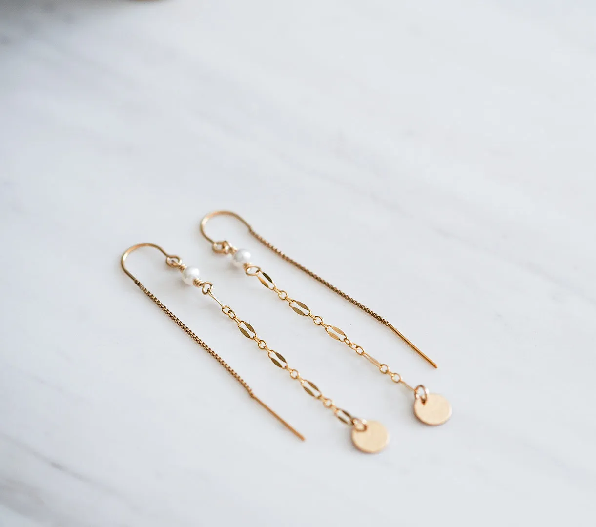 Drops of Jupiter Chain Threader Earrings