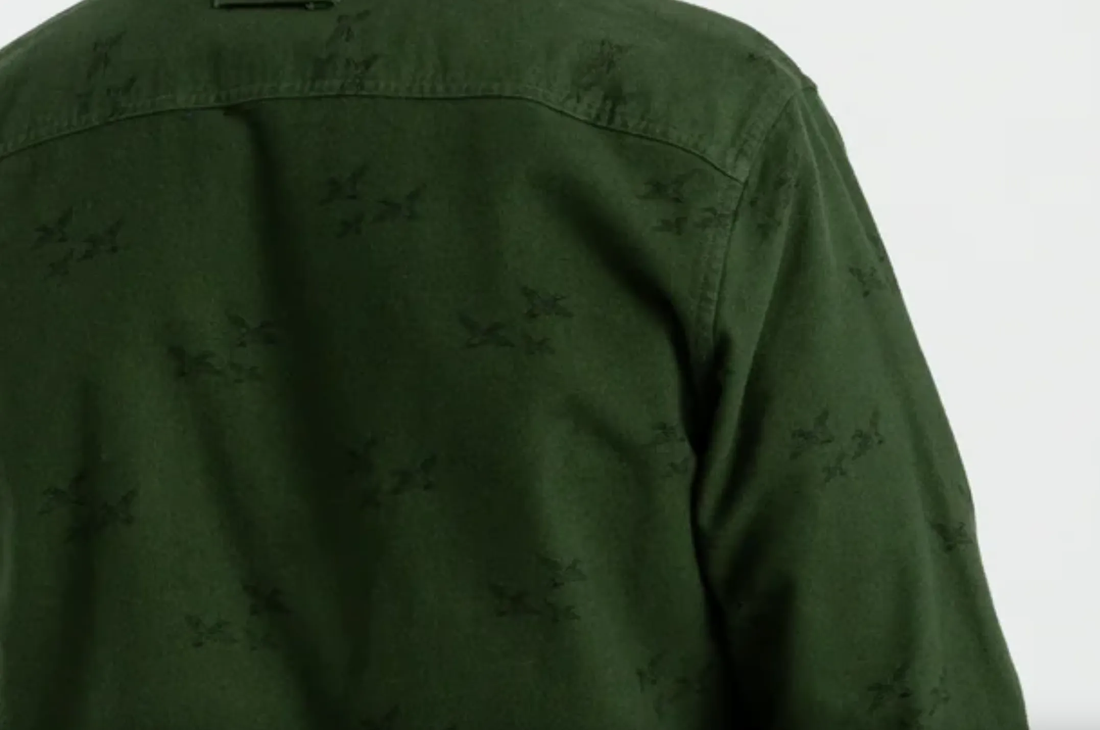 Duck Head Slater Moleskin Overshirt Green