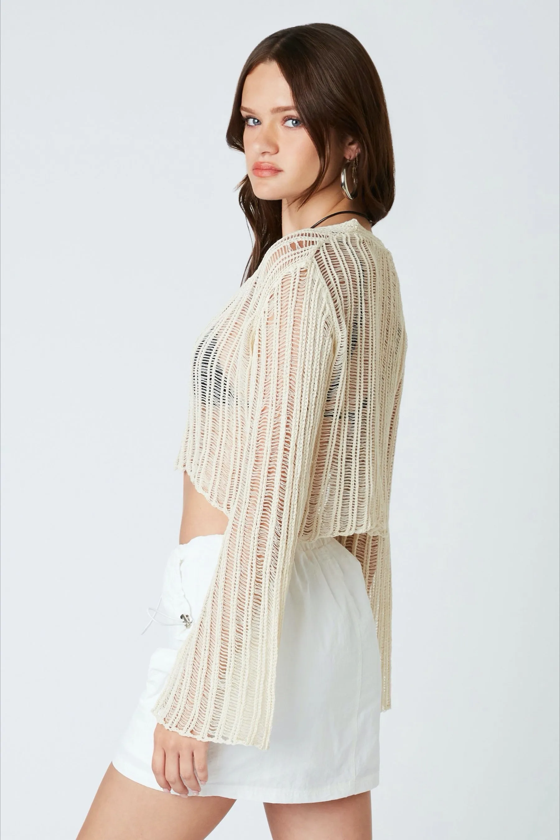 Ecru Crochet Melody Top