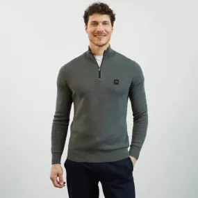 Eden Park Micro Cable Knit Quarter Zip