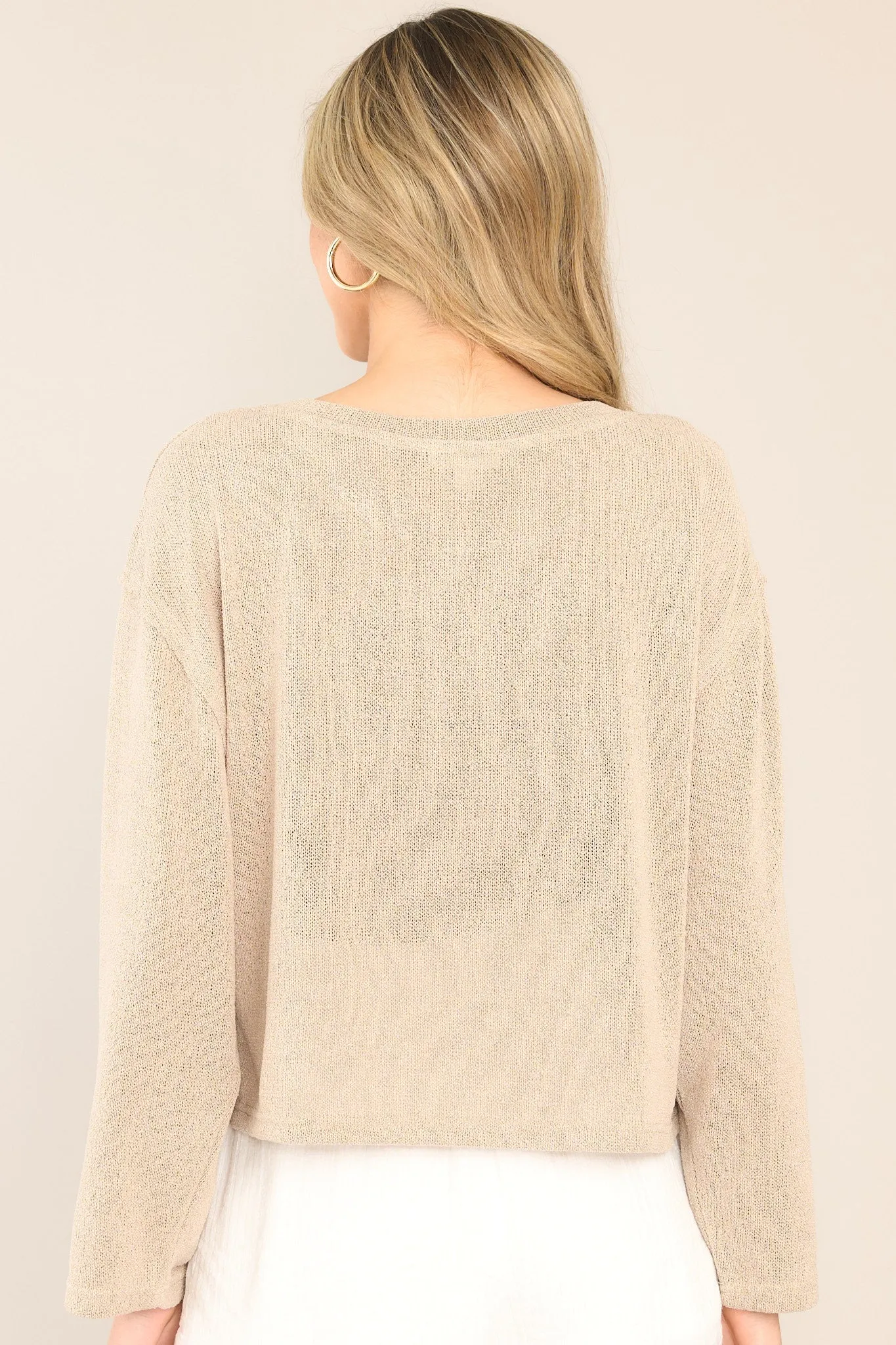 Embrace The Journey Taupe Knit Top