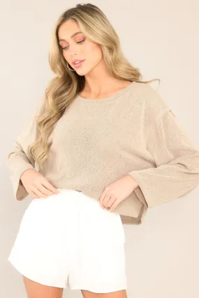 Embrace The Journey Taupe Knit Top