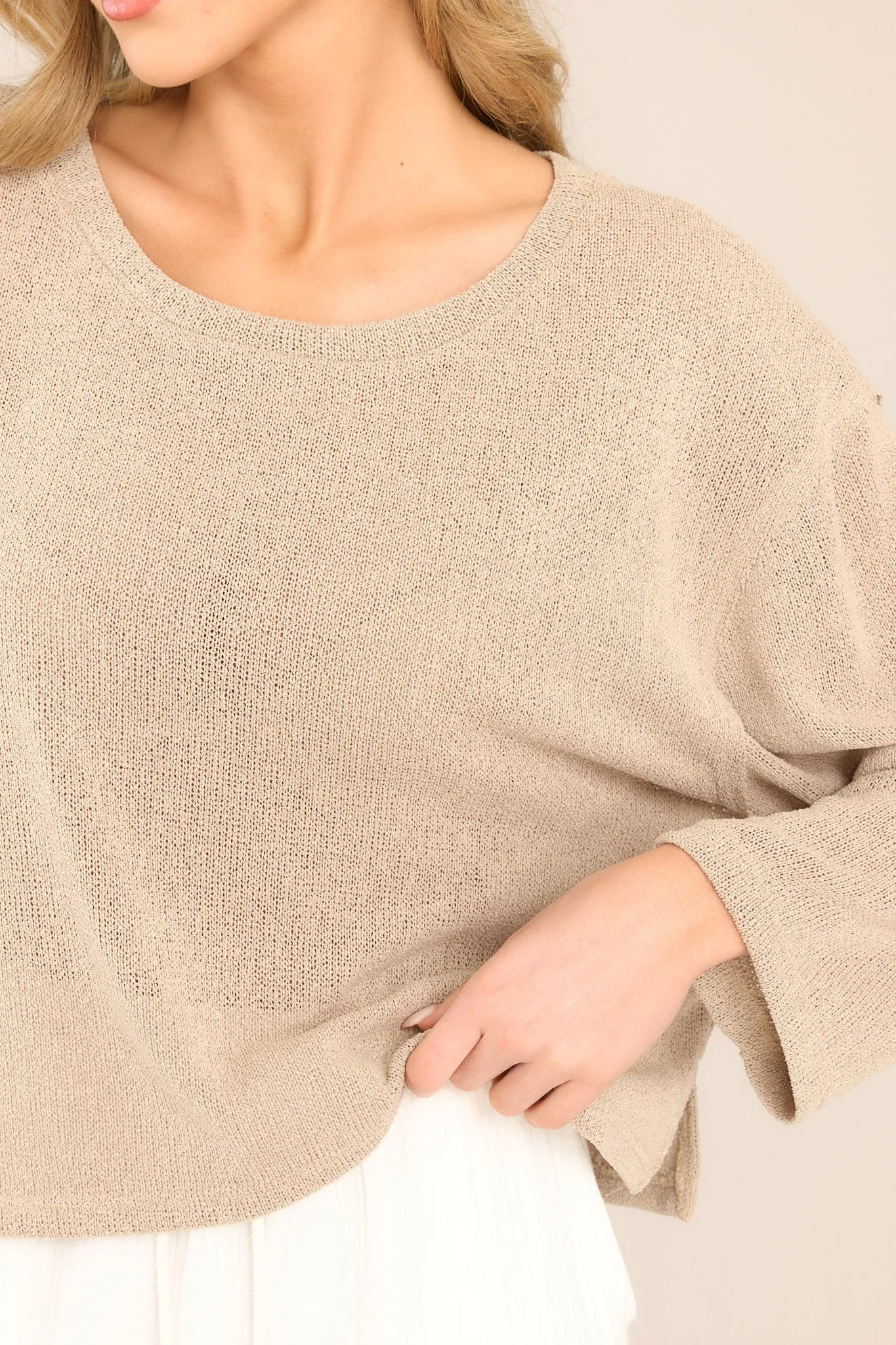 Embrace The Journey Taupe Knit Top